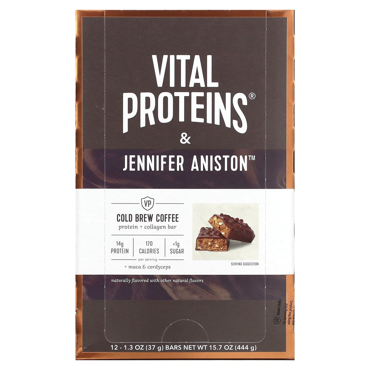 Vital Proteins-Protein + Collagen Bar-Cold Brew Coffee-12 Bars-1.3 oz (37 g) Each