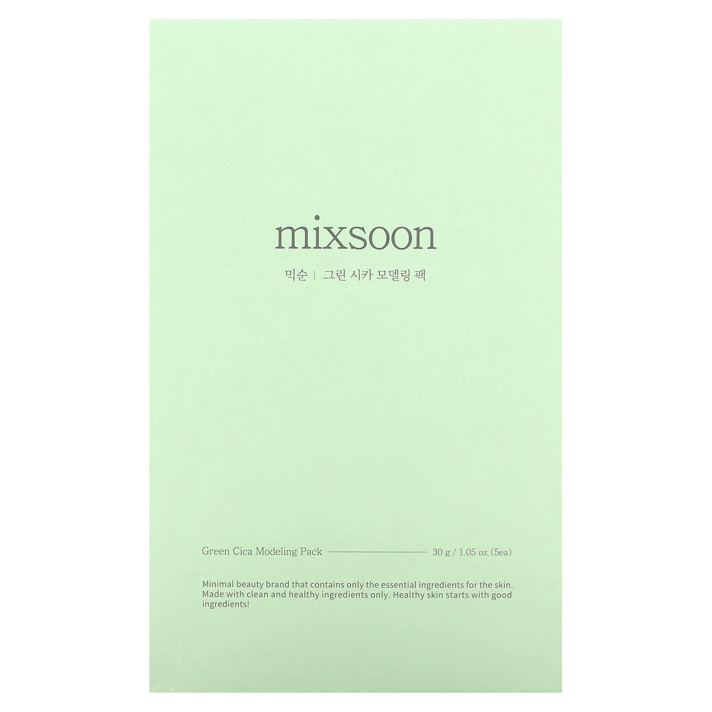 Mixsoon, Green Cica Modeling Pack, 5 Packs, 1.05 oz (30 g) each