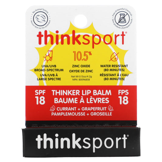 think-Thinksport-Thinker Lip Balm-SPF 18-Currant + Grapefruit-0.15 oz (4.2 g)