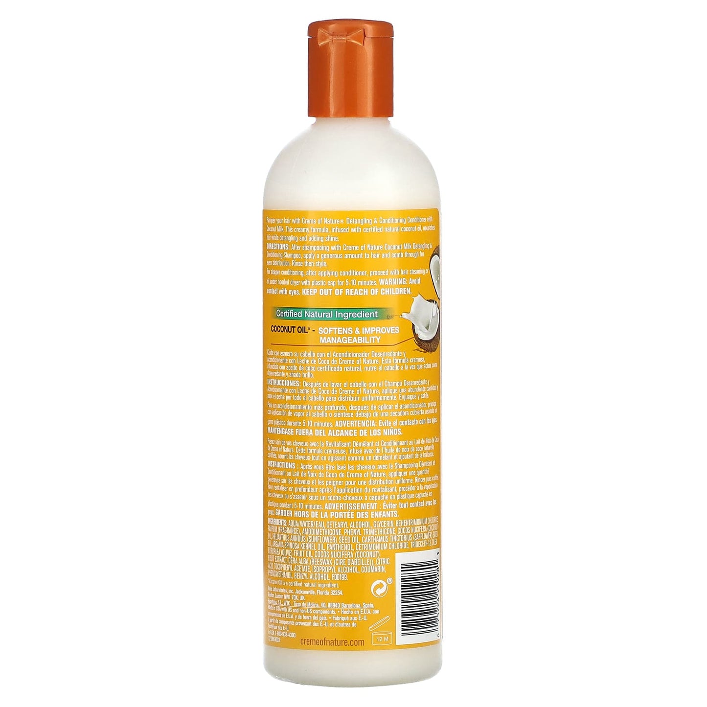 Creme Of Nature, Detangling & Conditioning Conditioner, Coconut Milk, 12 fl oz (354 ml)