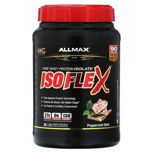 ALLMAX-Isoflex-Pure Whey Protein Isolate-Peppermint Bark-2 lbs (907 g)