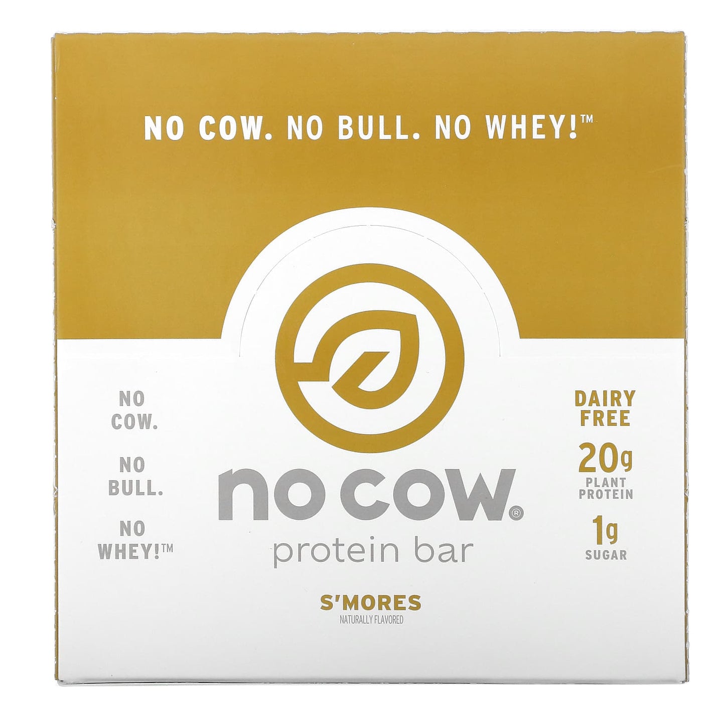 No Cow-Protein Bar-S'mores-12 Bars-2.12 oz (60 g)