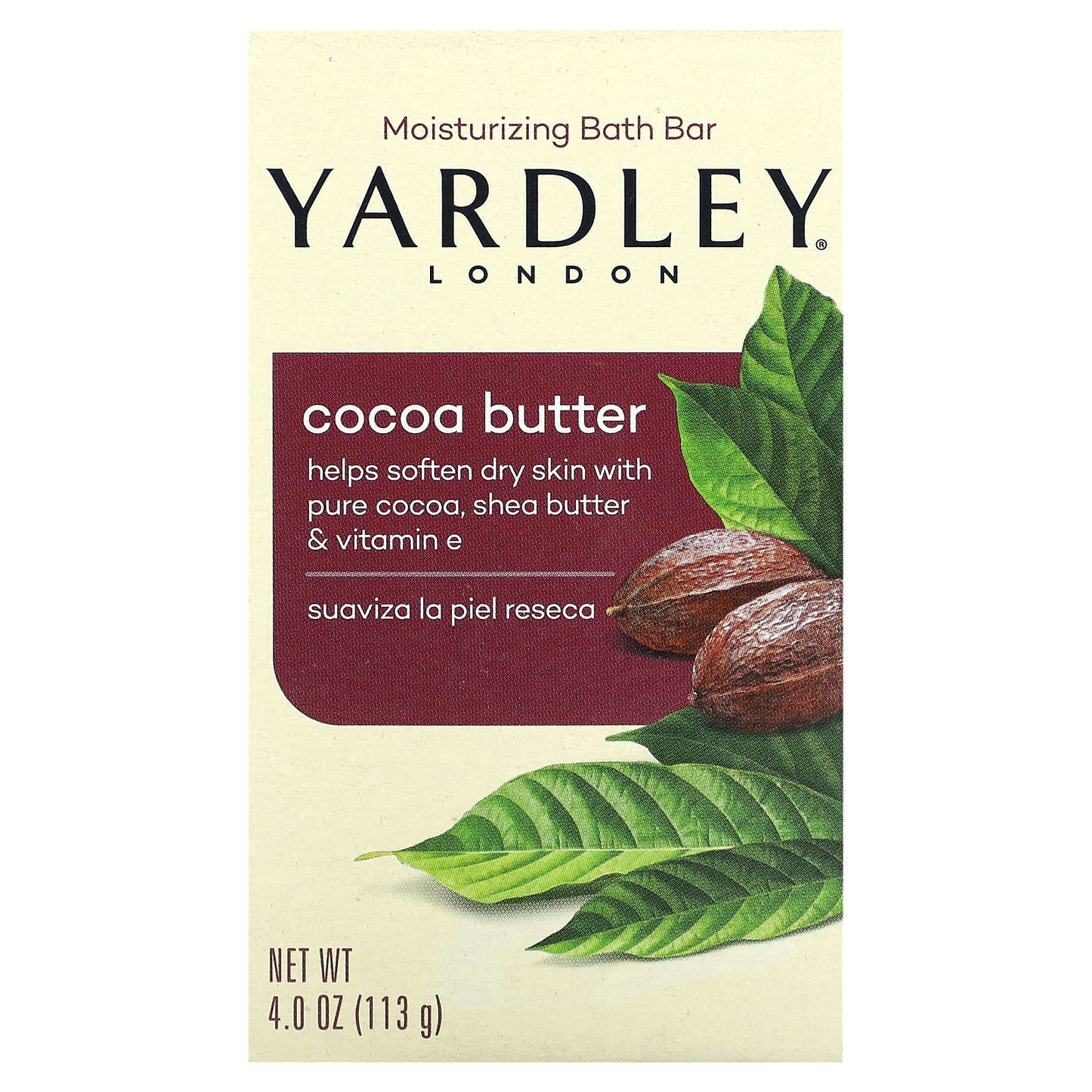 Yardley London-Moisturizing Bath Bar-Cocoa Butter-4 oz (113 g)