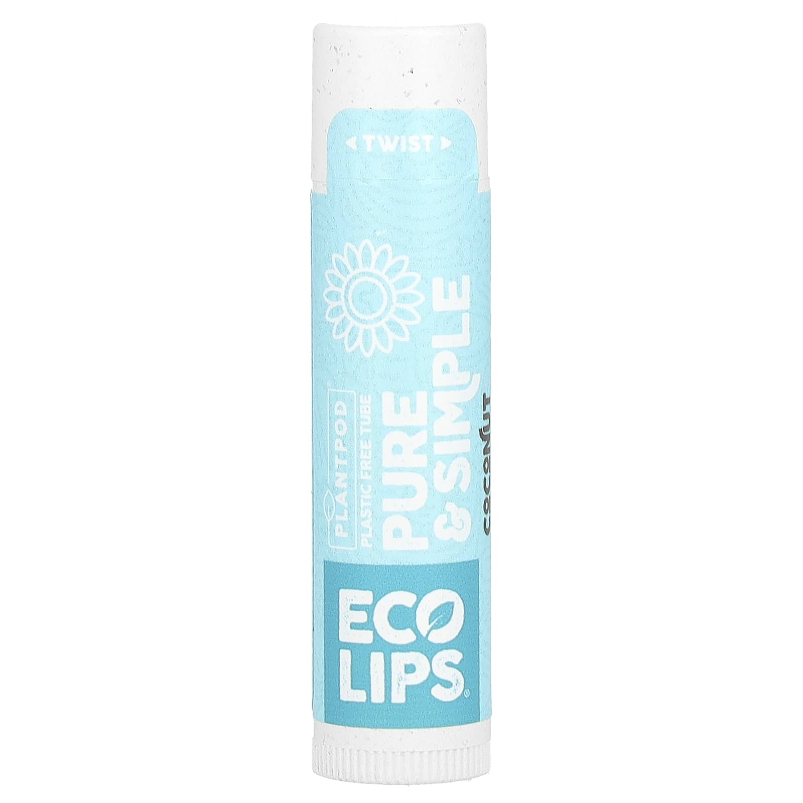 Eco Lips-Pure & Simple-Lip Balm-Coconut-0.15 oz (4.25 g)