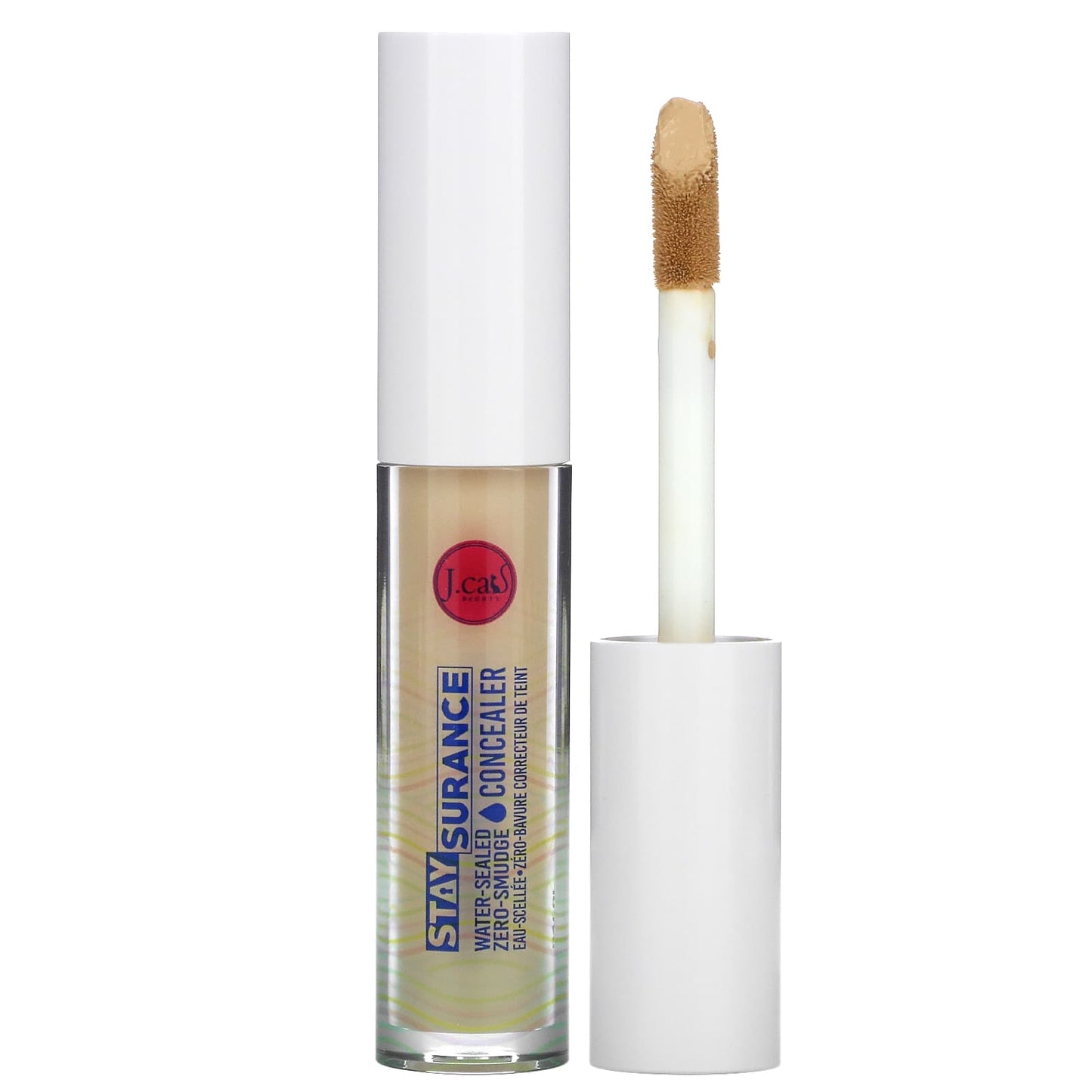 J.Cat Beauty-Staysurance-Water-Sealed Zero-Smudge Concealer-SHC108 Buff-0.16 fl oz (4.8 ml)