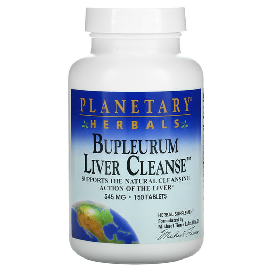 Planetary Herbals-Bupleurum Liver Cleanse-545 mg-150 Tablets (272 mg per Tablet)