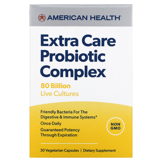 American Health-Extra Care Probiotic Complex-80 Billion CFU-30 Vegetarian Capules