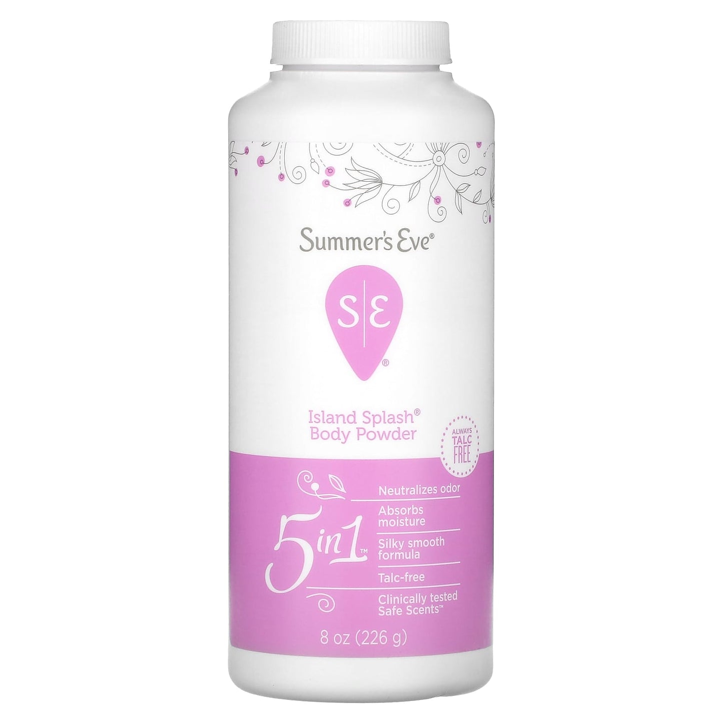 Summer's Eve-5 in 1 Island Splash Body Powder-8 oz (226 g)