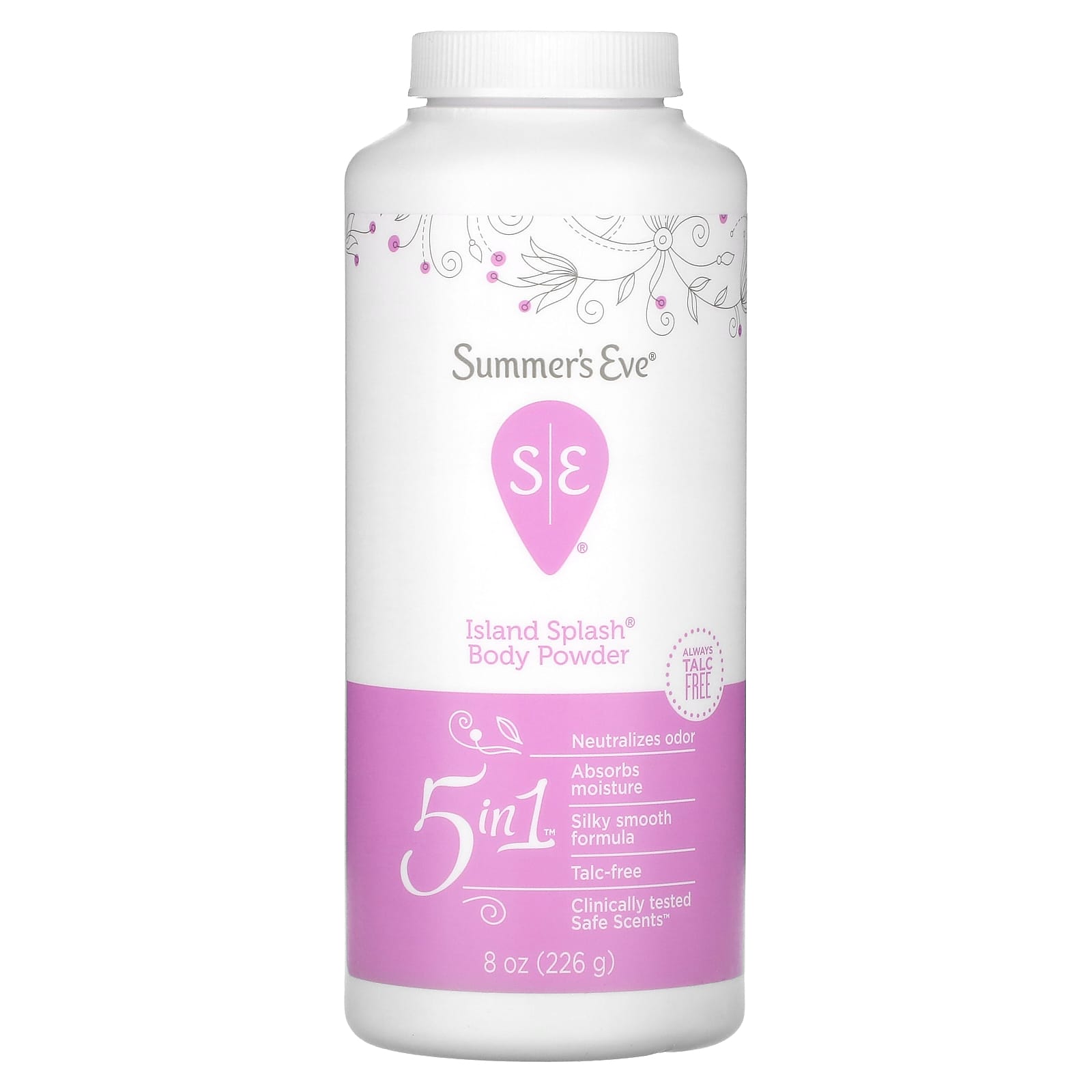 Summer's Eve-5 in 1 Island Splash Body Powder-8 oz (226 g)