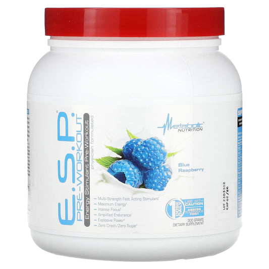 Metabolic Nutrition-E.S.P. Pre-Workout-Blue Raspberry-300 g