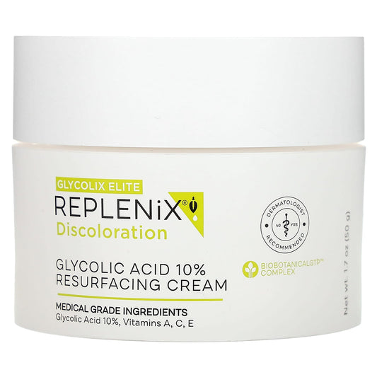 Replenix-Discoloration-Glycolic Acid 10% Resurfacing Cream-Fragrance Free-1.7 oz (50 g)