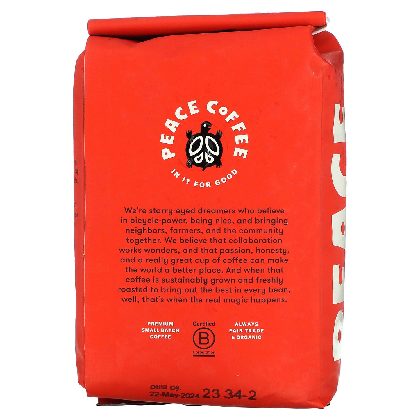 Peace Coffee, Organic Birchwood Breakfast Blend, Whole Blend, Medium Roast, 12 oz (340 g)