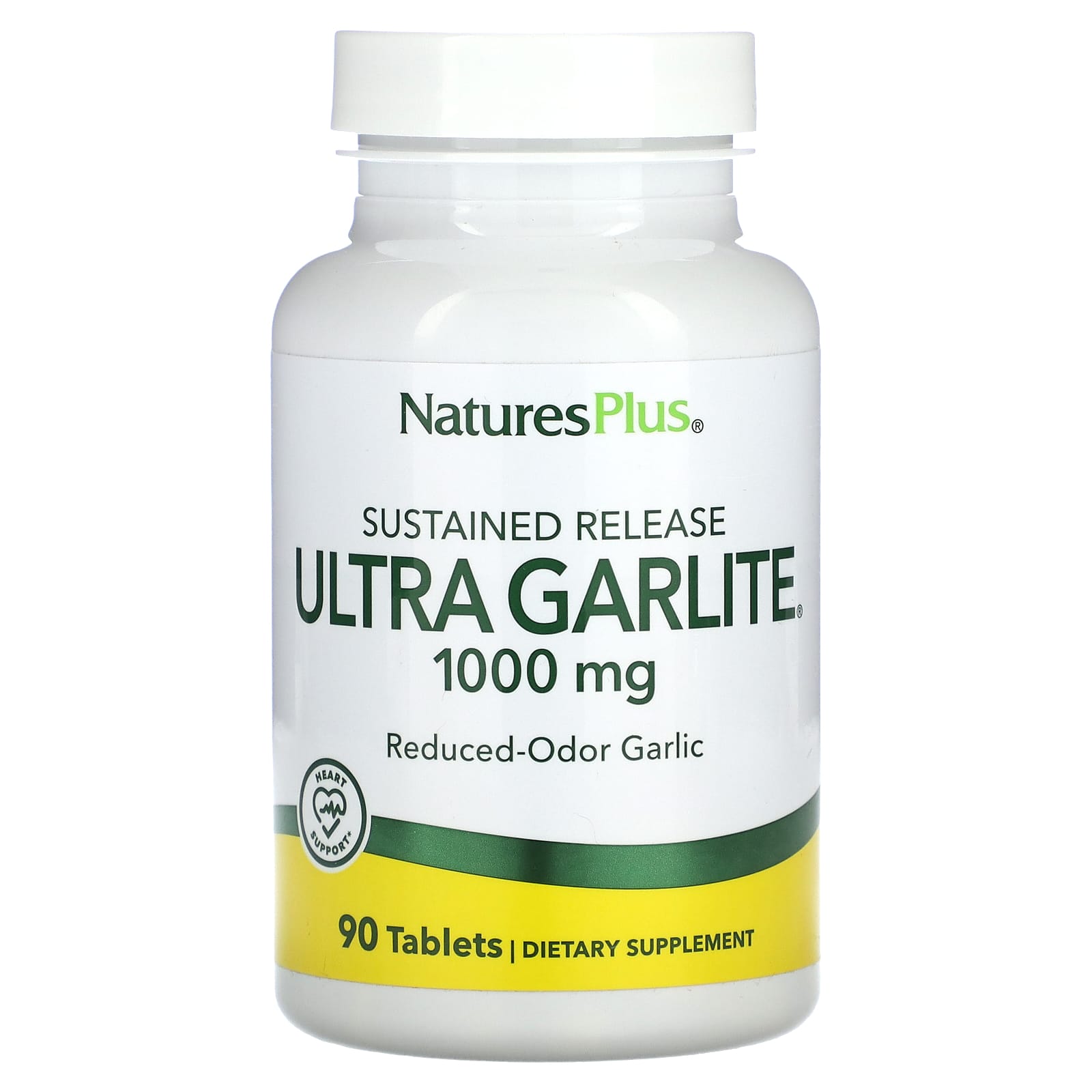 NaturesPlus-Sustained Release Ultra Garlite-1,000 mg-90 Tablets