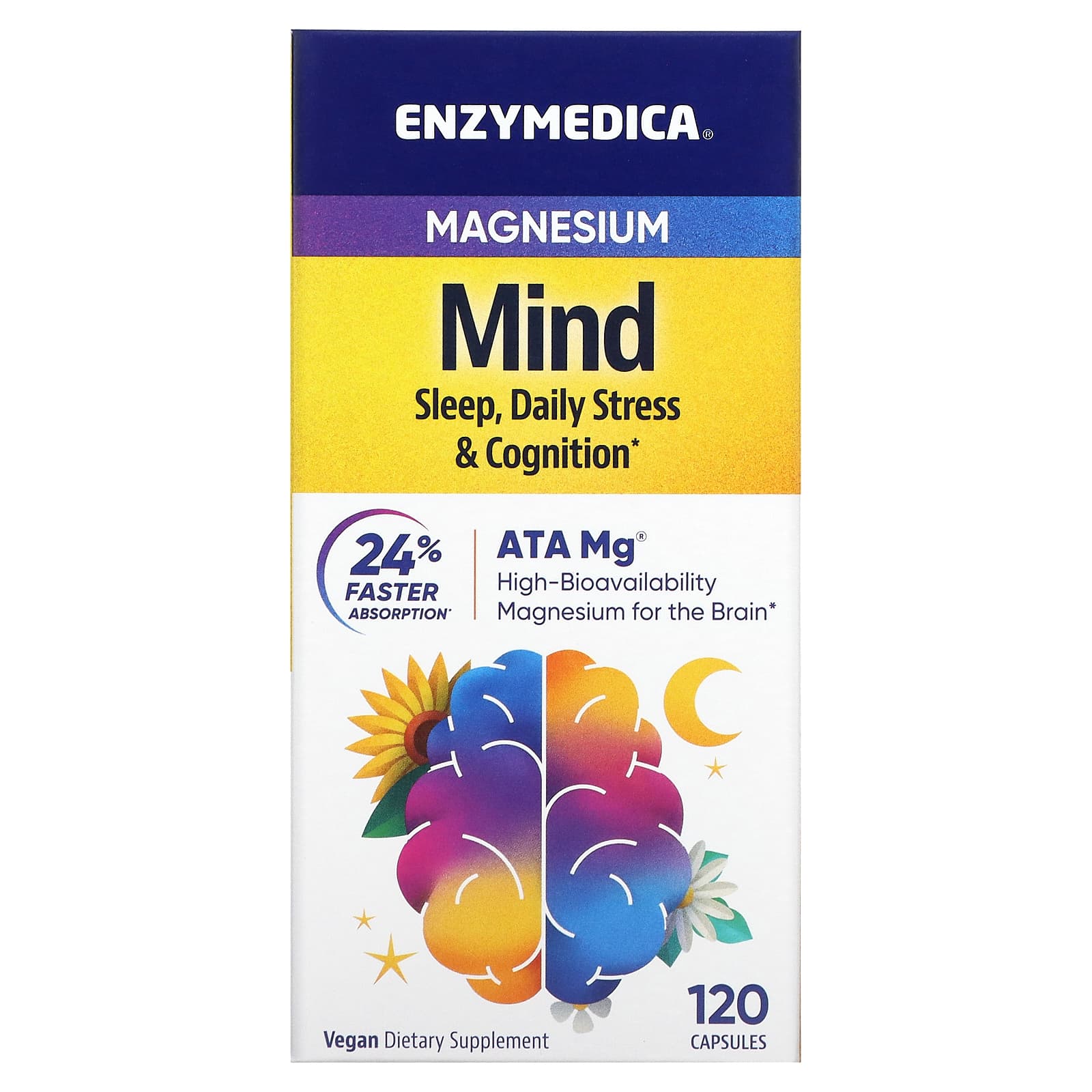 Enzymedica-Magnesium-Mind-120 Capsules