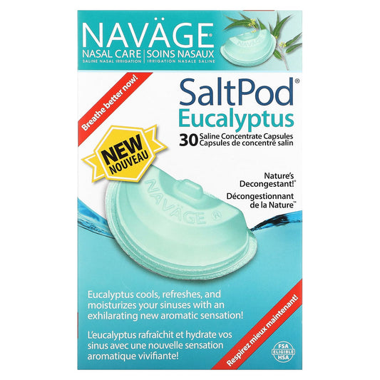 Navage-Nasal Care-Saline Nasal Irrigation-SaltPod Eucalyptus-30 Saline Concentrate Capsules