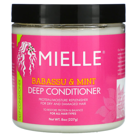 Mielle-Deep Conditioner-For All Hair Types-Babassu & Mint-8 oz (227 g)