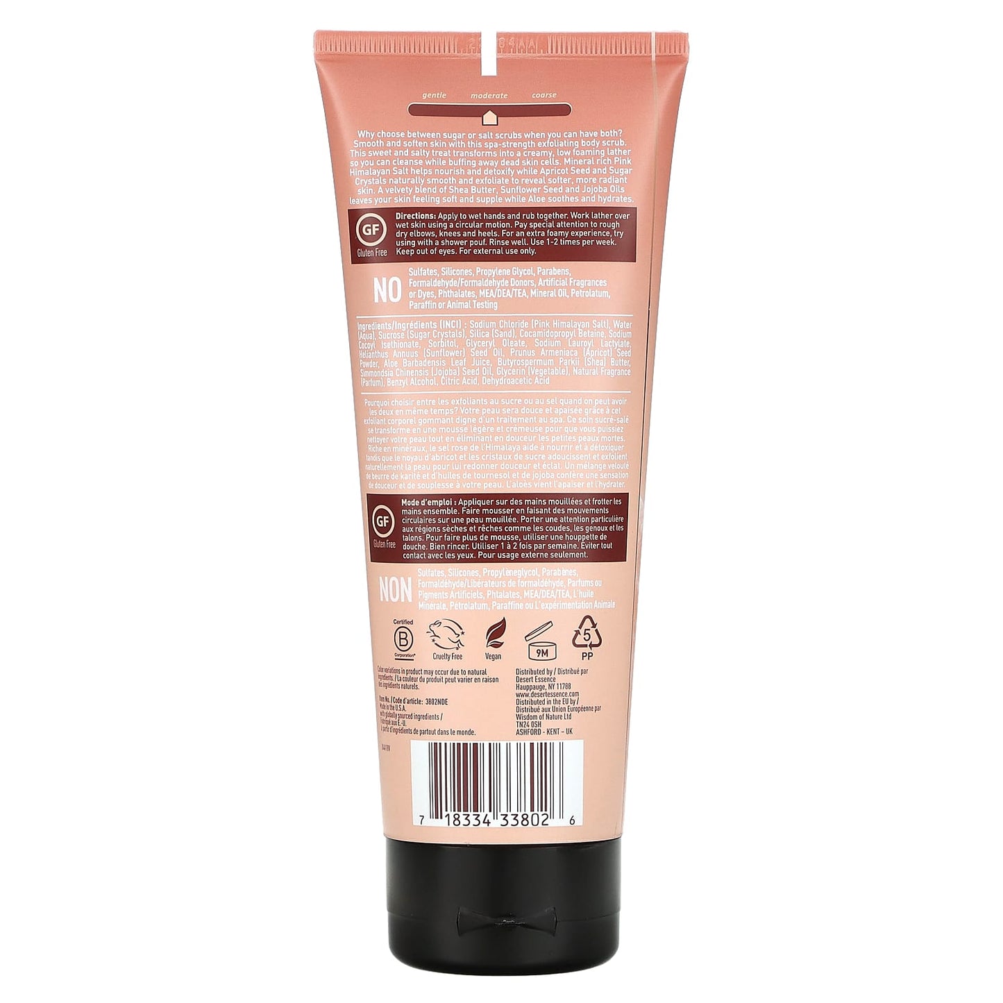 Desert Essence, Nourishing Pink Himalayan Salt & Sugar Body Scrub, 6.7 fl oz (190 ml)