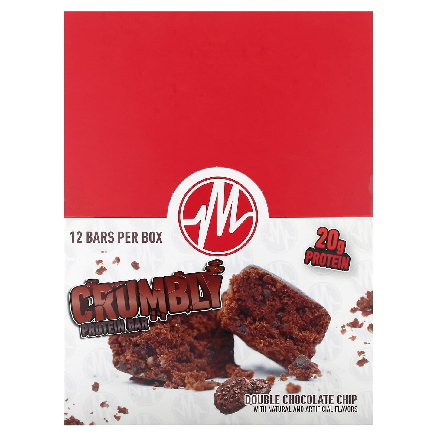 Metabolic Nutrition-Crumbly Protein Bar-Double Chocolate Chip-12 Bars-2.65 oz (75 g) Each