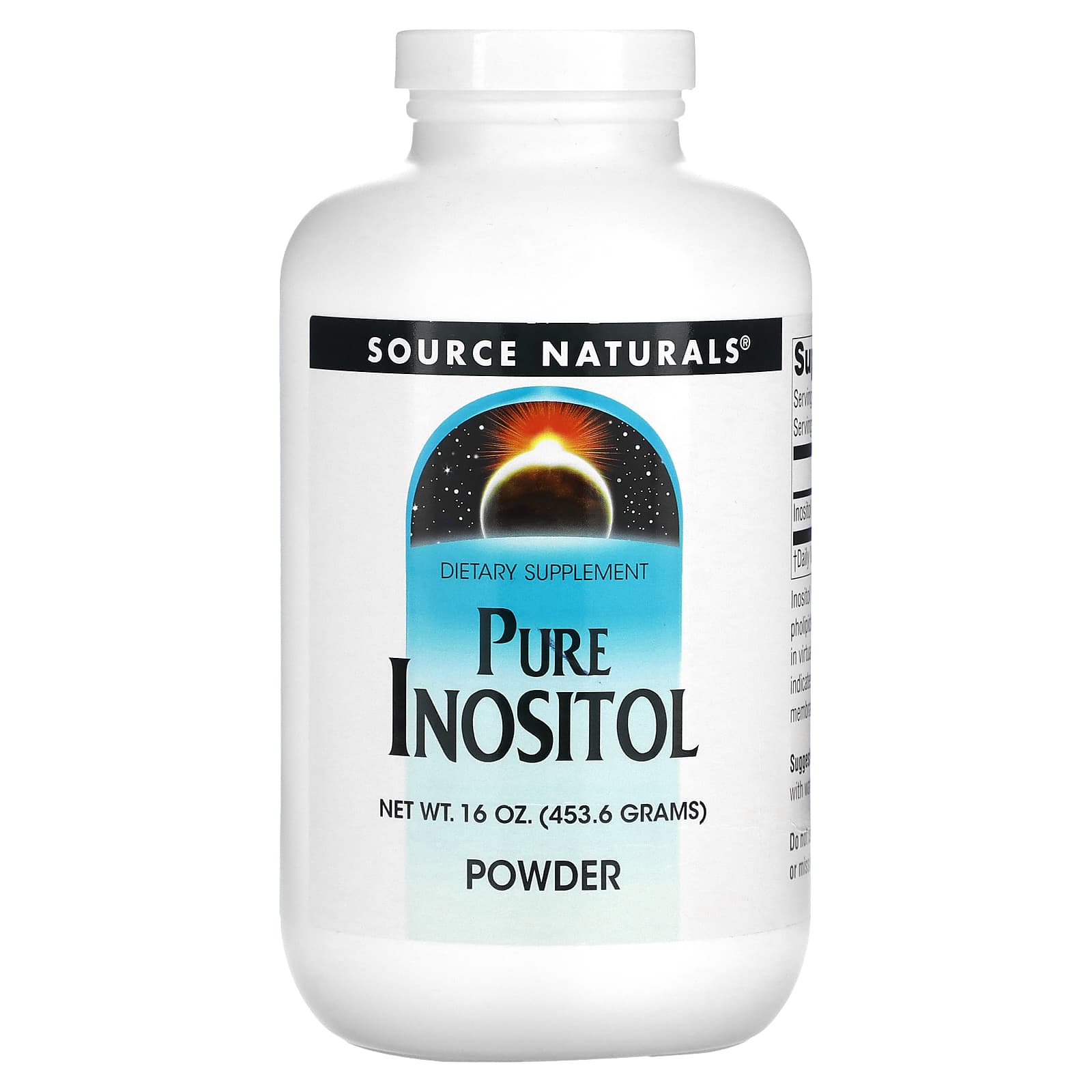 Source Naturals-Pure Inositol Powder-16 oz (453.6 g)