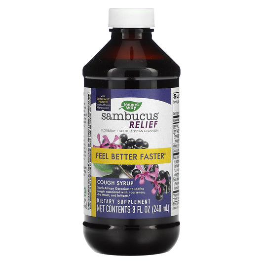 Nature's Way-Sambucus Relief-Cough Syrup-8 fl oz (240 ml)