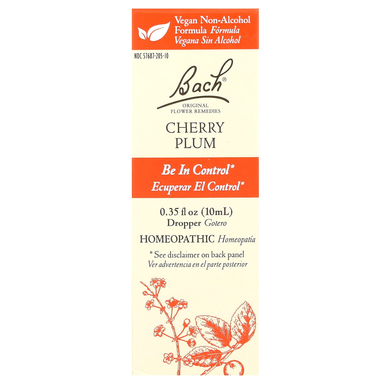 Bach-Original Flower Remedies-Cherry Plum-0.35 fl oz (10 ml)