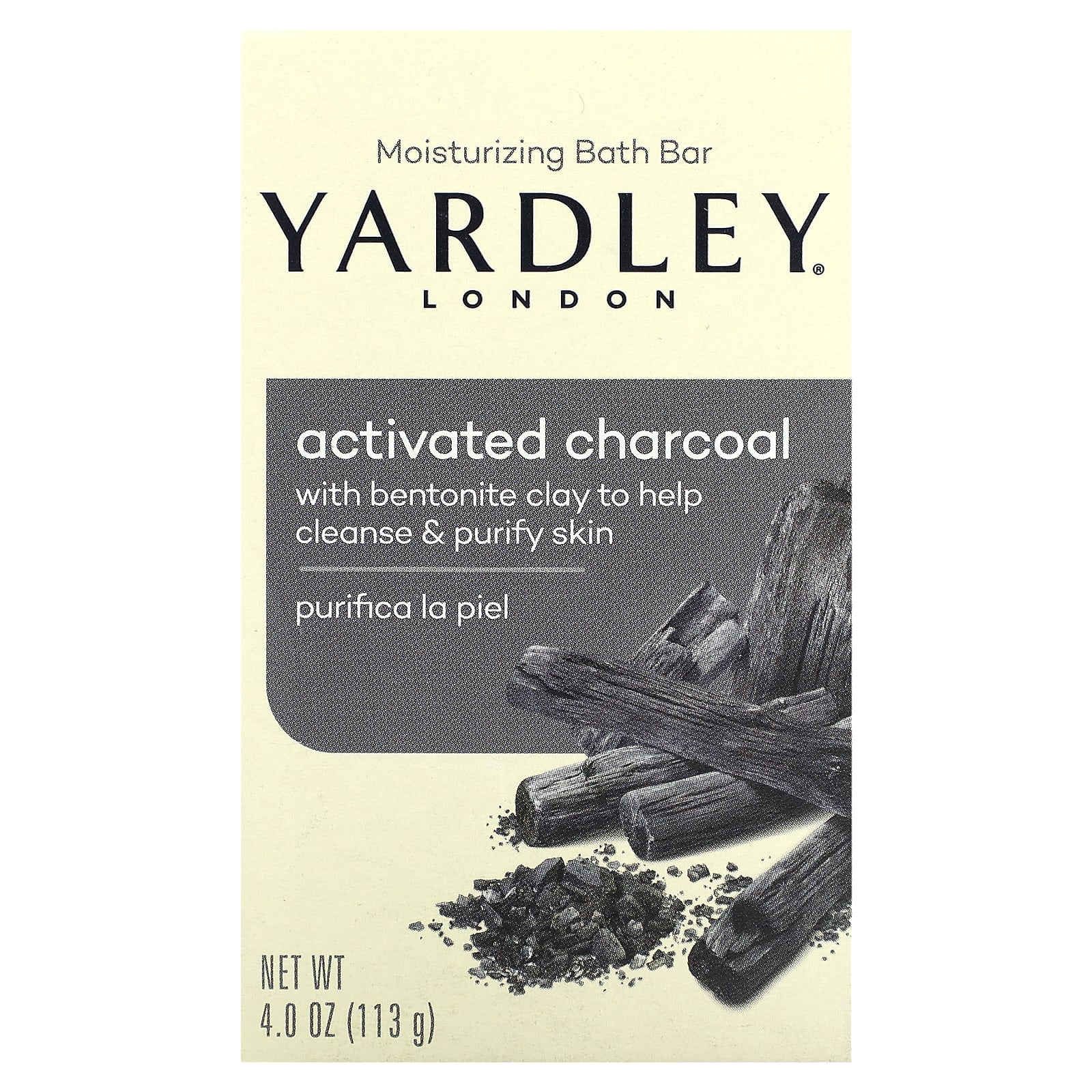 Yardley London-Moisturizing Bath Bar-Activated Charcoal-4 oz (113 g)