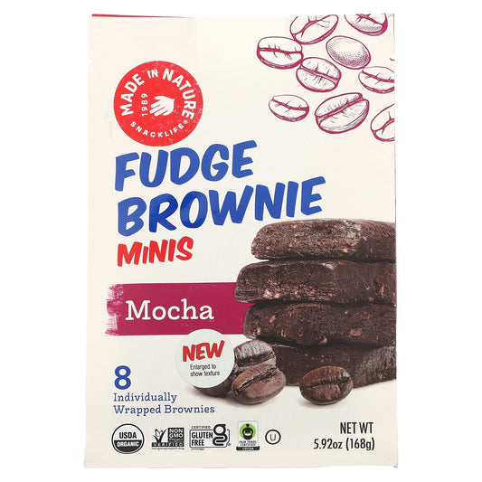 Made in Nature-Fudge Brownie Minis-Mocha-8 Brownies-5.92 oz (168 g)