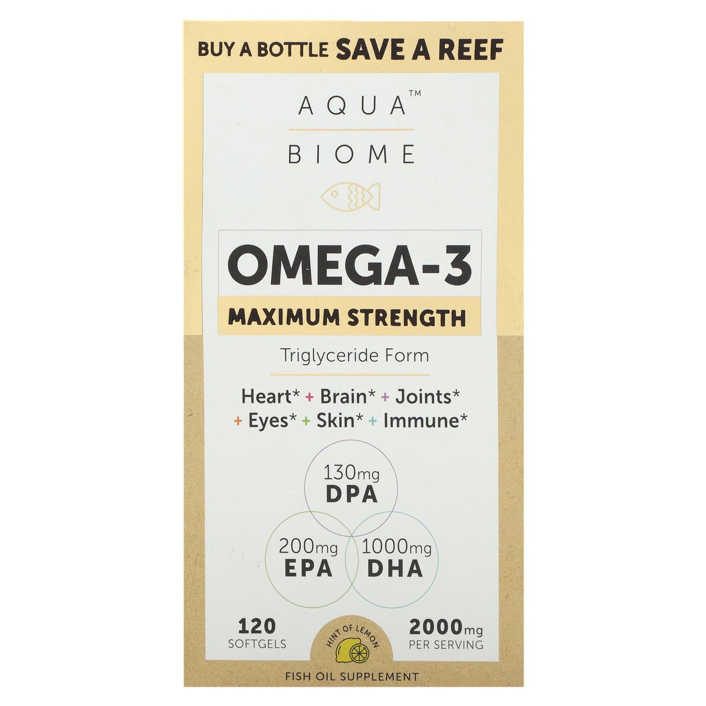 Enzymedica-Maximum Strength-Omega-3-Lemon-2,000 mg-120 Soft Gels (1,000 mg per Softgel)