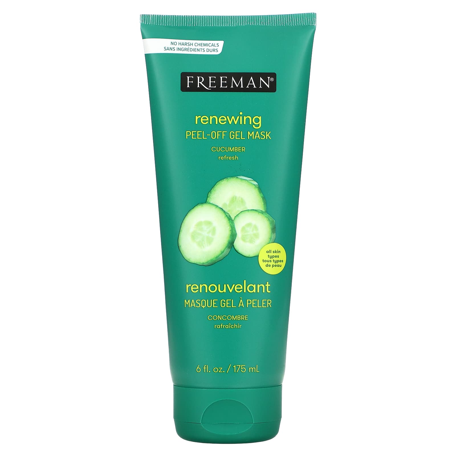 Freeman Beauty-Renewing Peel-Off Gel Beauty Mask-Cucumber-6 fl oz (175 ml)