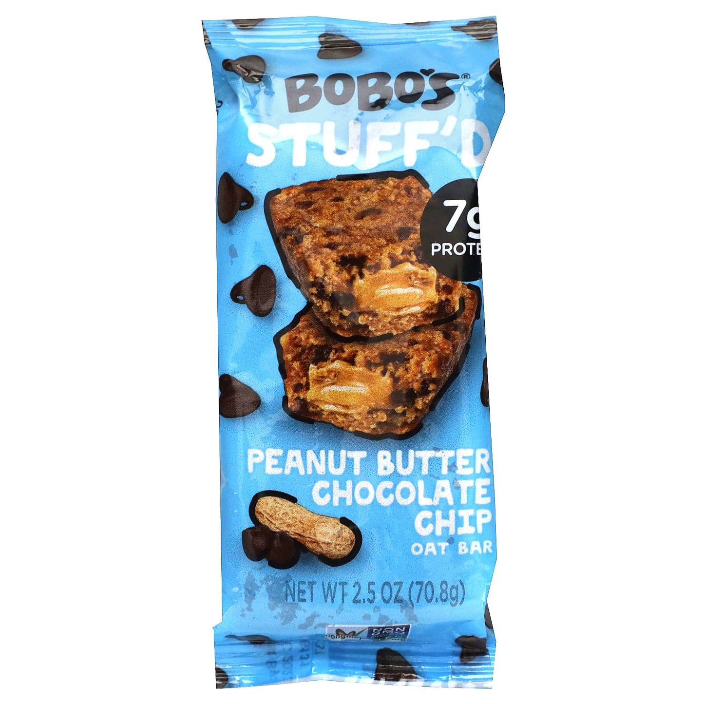 Bobo's Oat Bars, Stuff'd Oat Bars, Peanut Butter Chocolate Chip, 12 Bars, 2.5 oz (70.8 g) Each