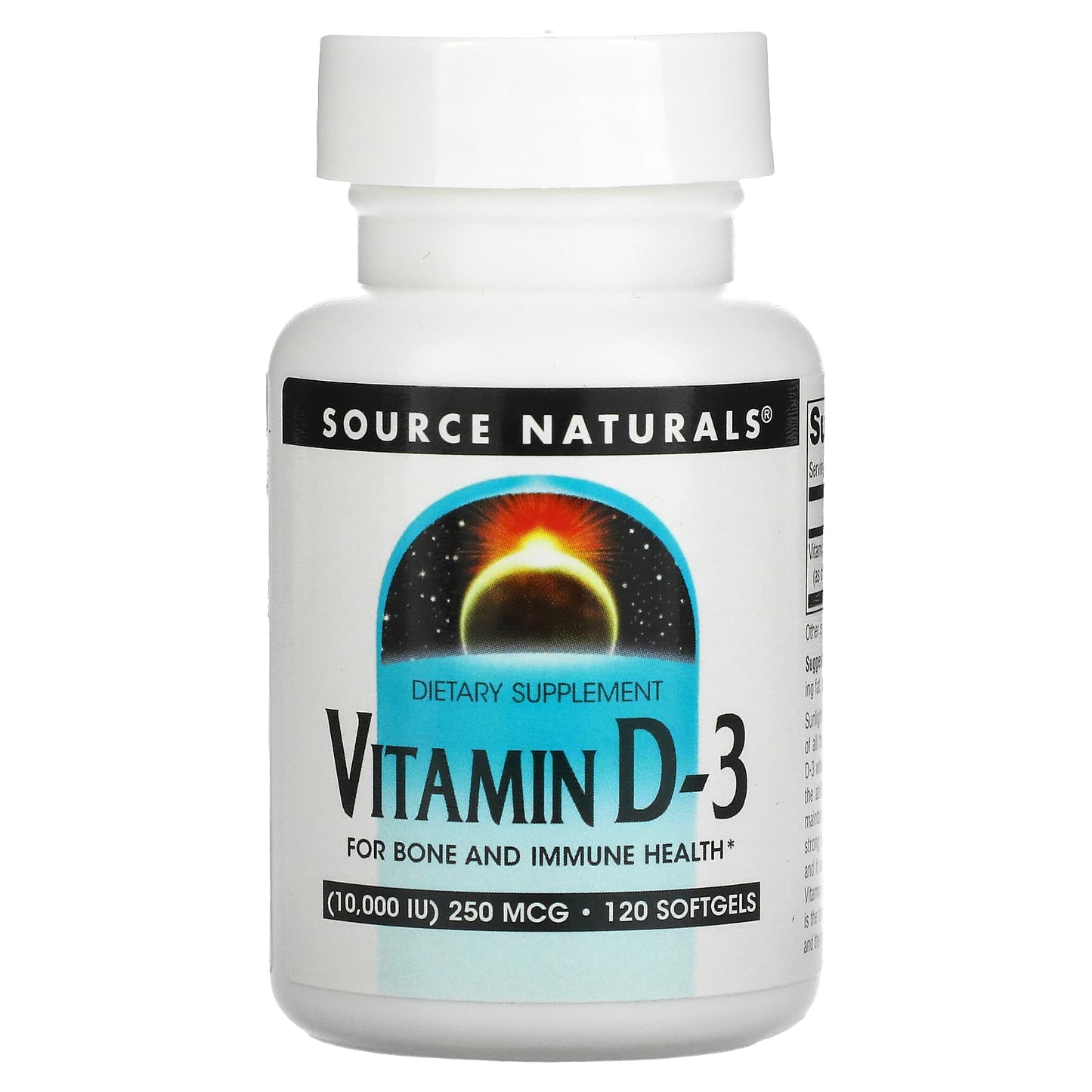 Source Naturals-Vitamin D-3-10,000 IU (250 mcg)-120 Softgels