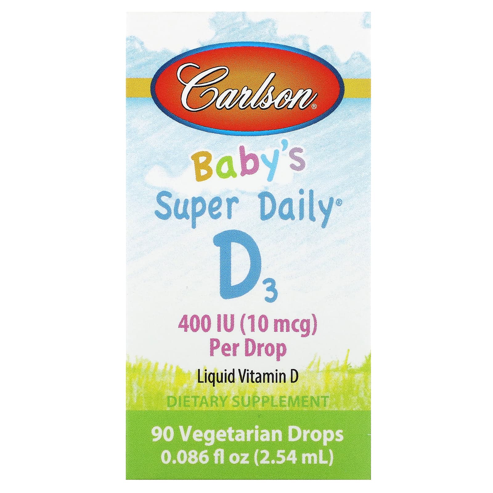 Carlson-Baby's Super Daily D3-10 mcg (400 IU)-0.086 fl oz (2.54 ml)