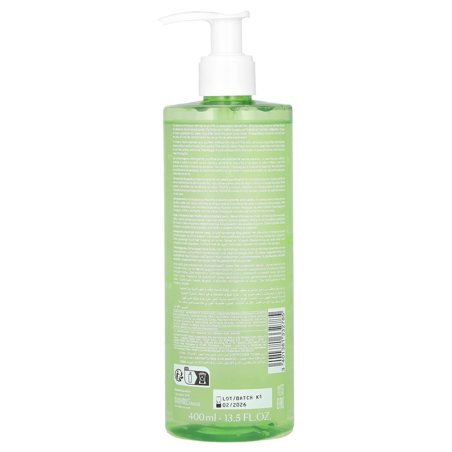 SVR, Sebiaclear, Foaming Gel, 13.5 fl oz (400 ml)