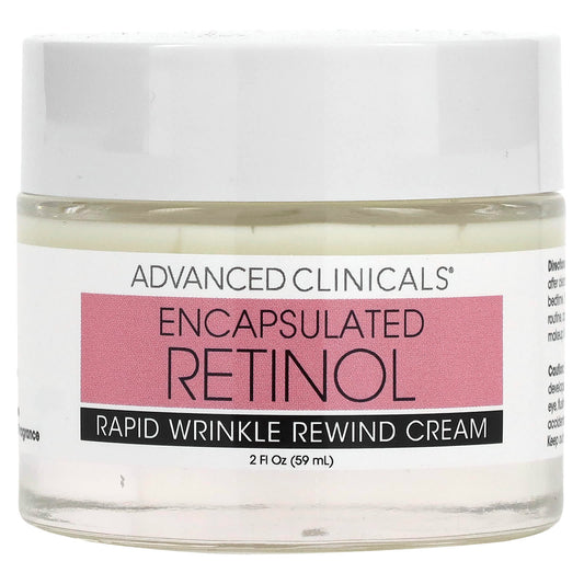 Advanced Clinicals-Encapsulated Retinol-Rapid Wrinkle Rewind Cream-Fragrance Free-2 fl oz (59 ml)