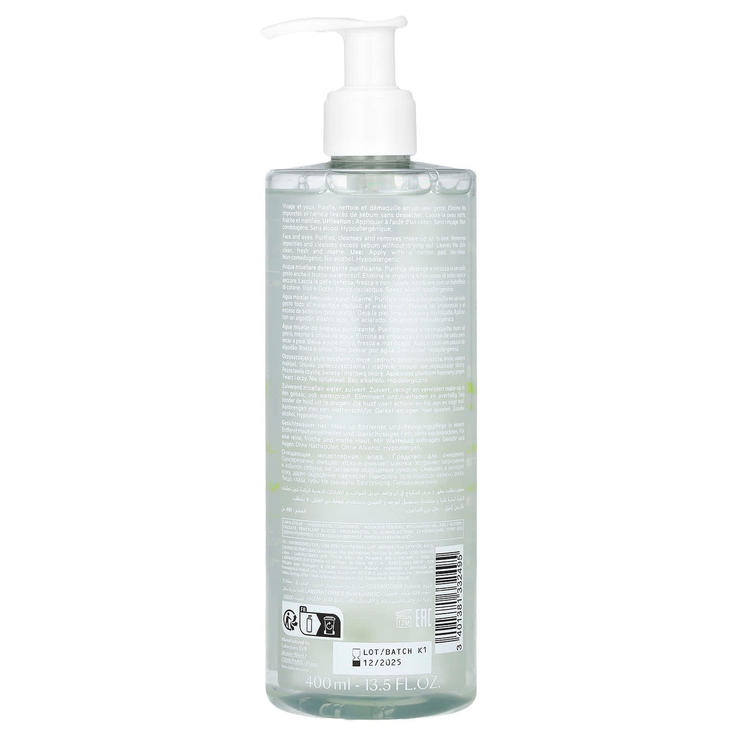 SVR, Sebiaclear, Cleansing Micellar Water, 13.5 fl oz (400 ml)