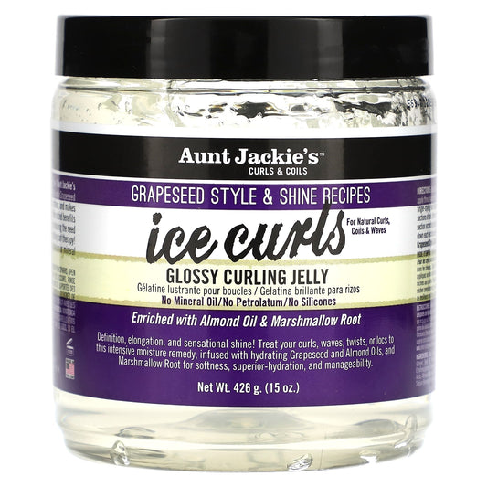 Aunt Jackie's Curls & Coils-Ice Curls-Glossy Curling Jelly-15 oz (426 g)