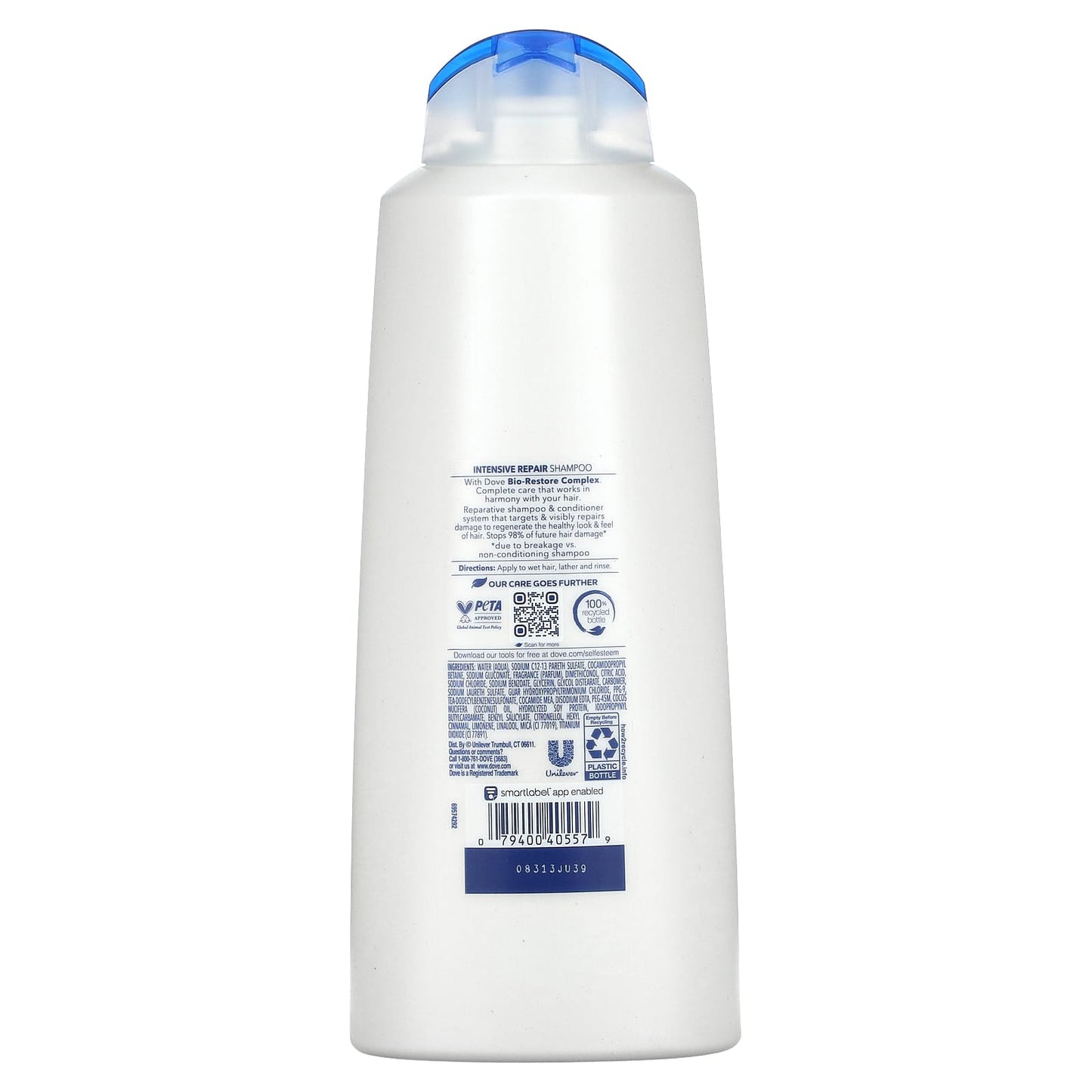 Dove, Ultra Care, Intensive Repair Shampoo, For Damaged Hair, 20.4 fl oz (603 ml)