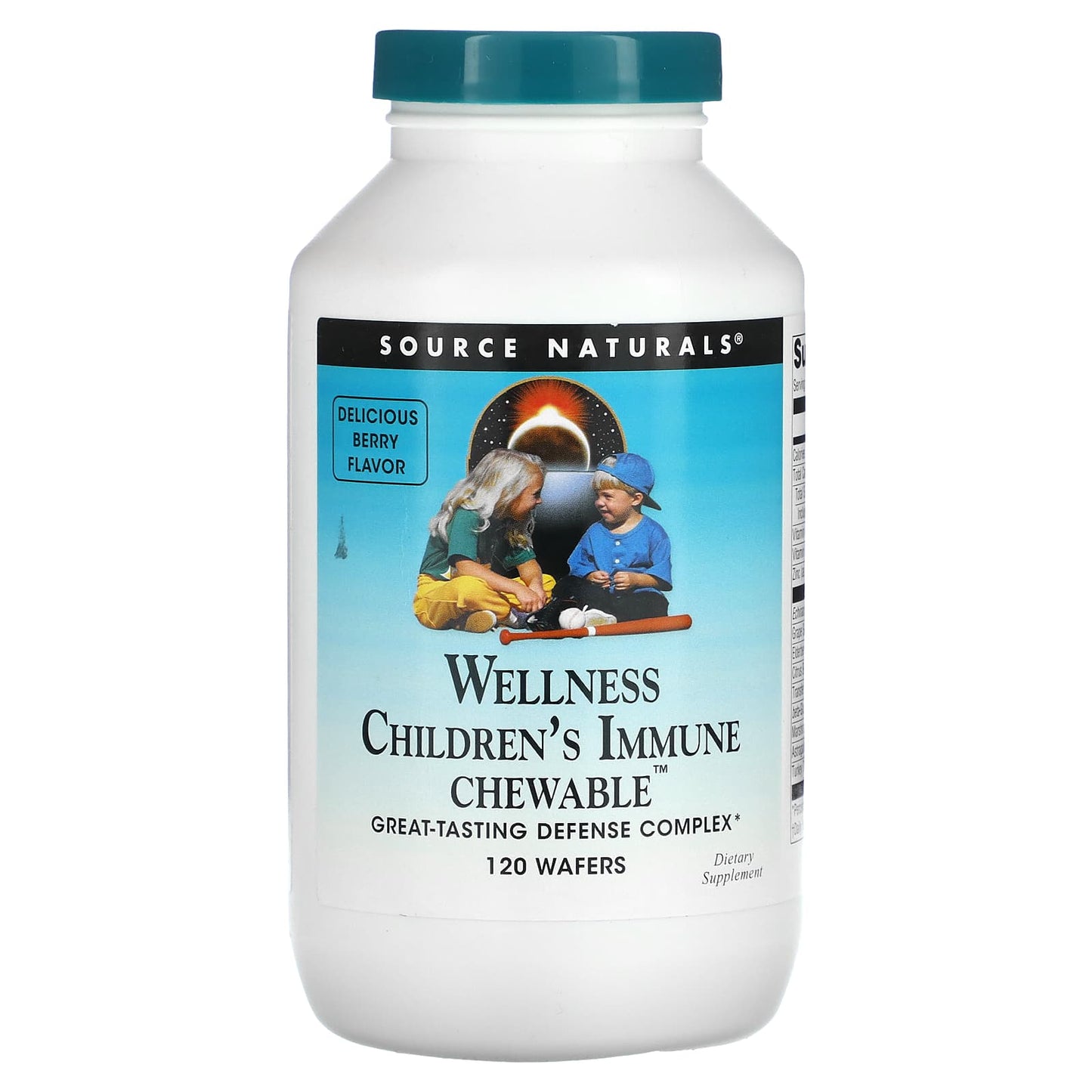 Source Naturals-Wellness Children's Immune Chewable-Berry -120 Wafers