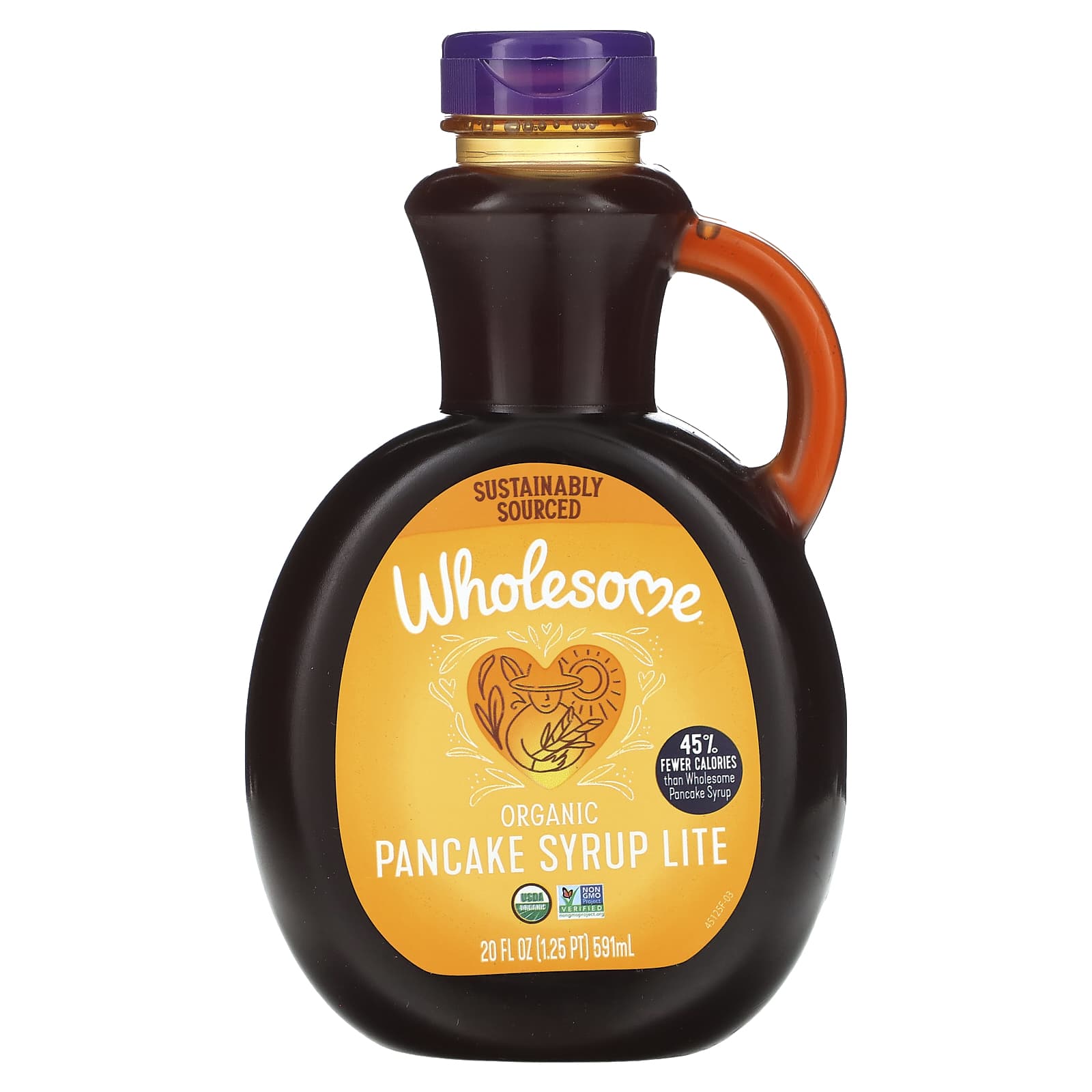 Wholesome Sweeteners-Organic Pancake Syrup-Lite-20 fl oz (591 ml)