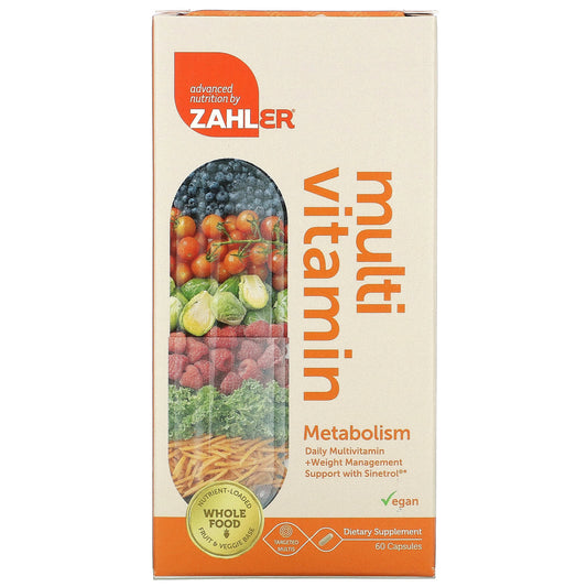 Zahler-Multivitamin Metabolism-Daily Multi + Weight Management Support with Sinetrol-60 Capsules