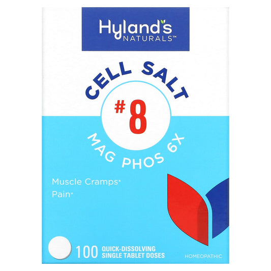 Hyland's Naturals-Cell Salt #8-Mag Phos 6X-100 Quick-Dissolving Single Tablet