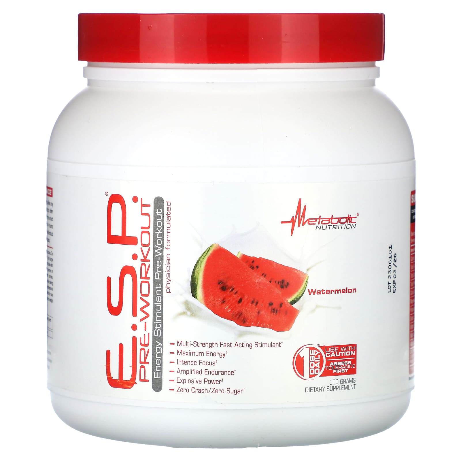 Metabolic Nutrition-E.S.P. Pre-Workout-Watermelon-300 g