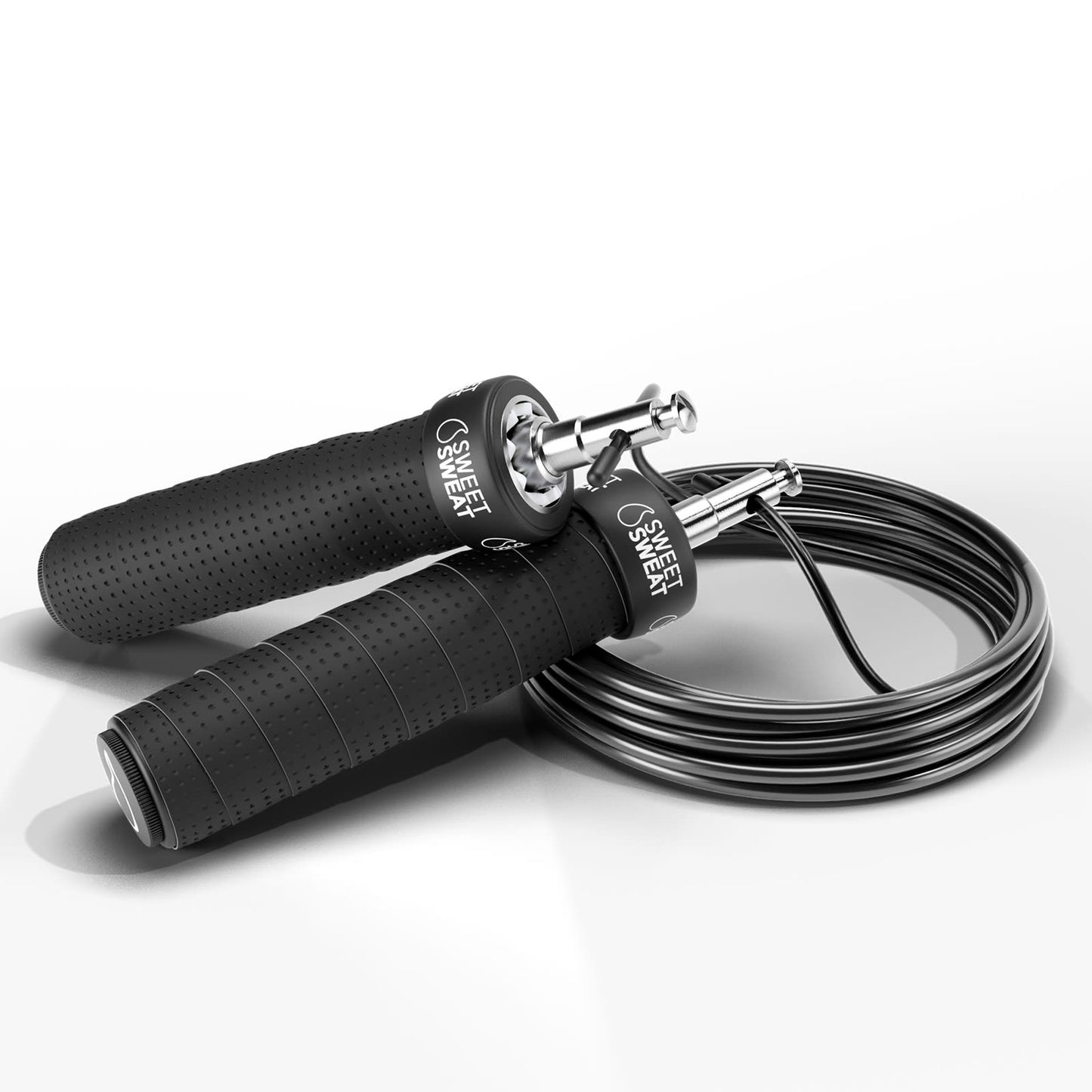 Sports Research, Sweet Sweat, Pro Jump Rope, Black, 1 Jump Rope