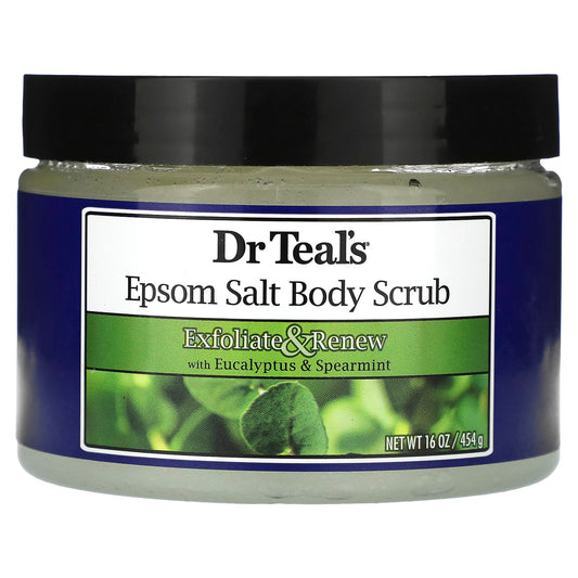 Dr. Teal's-Epsom Salt Body Scrub-Eucalyptus & Spearmint-16 oz (454 g)