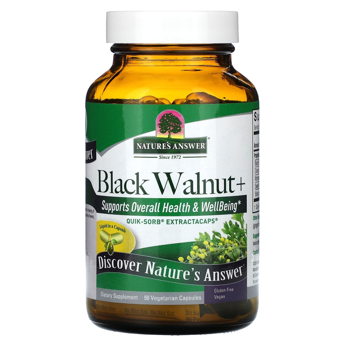 Nature's Answer, Black Walnut+, 90 Vegetarian Capsules