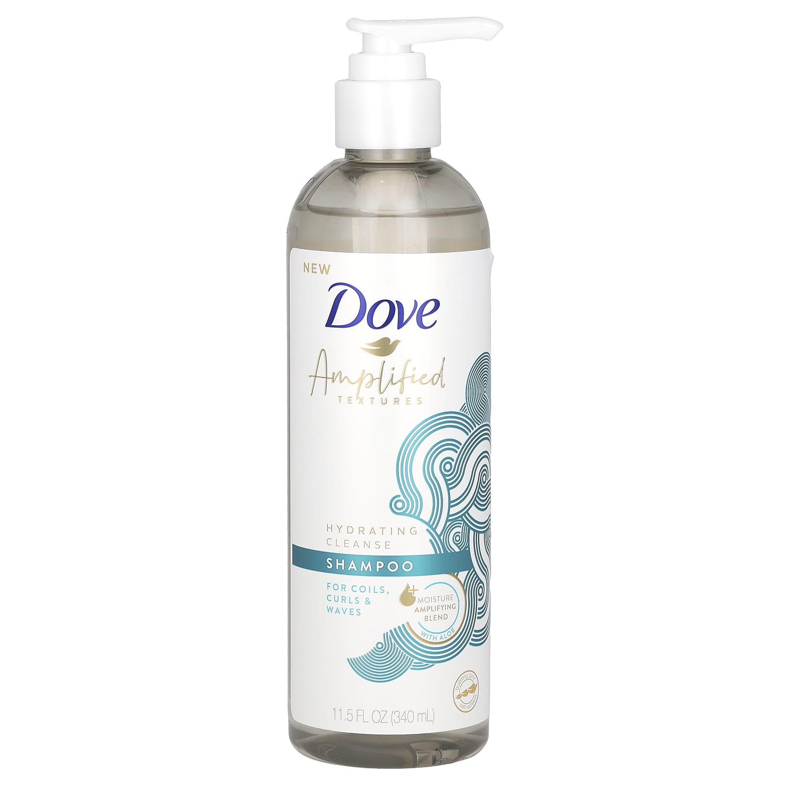 Dove-Amplified Textures-Hydrating Cleanse Shampoo-11.5 fl oz (340 ml)