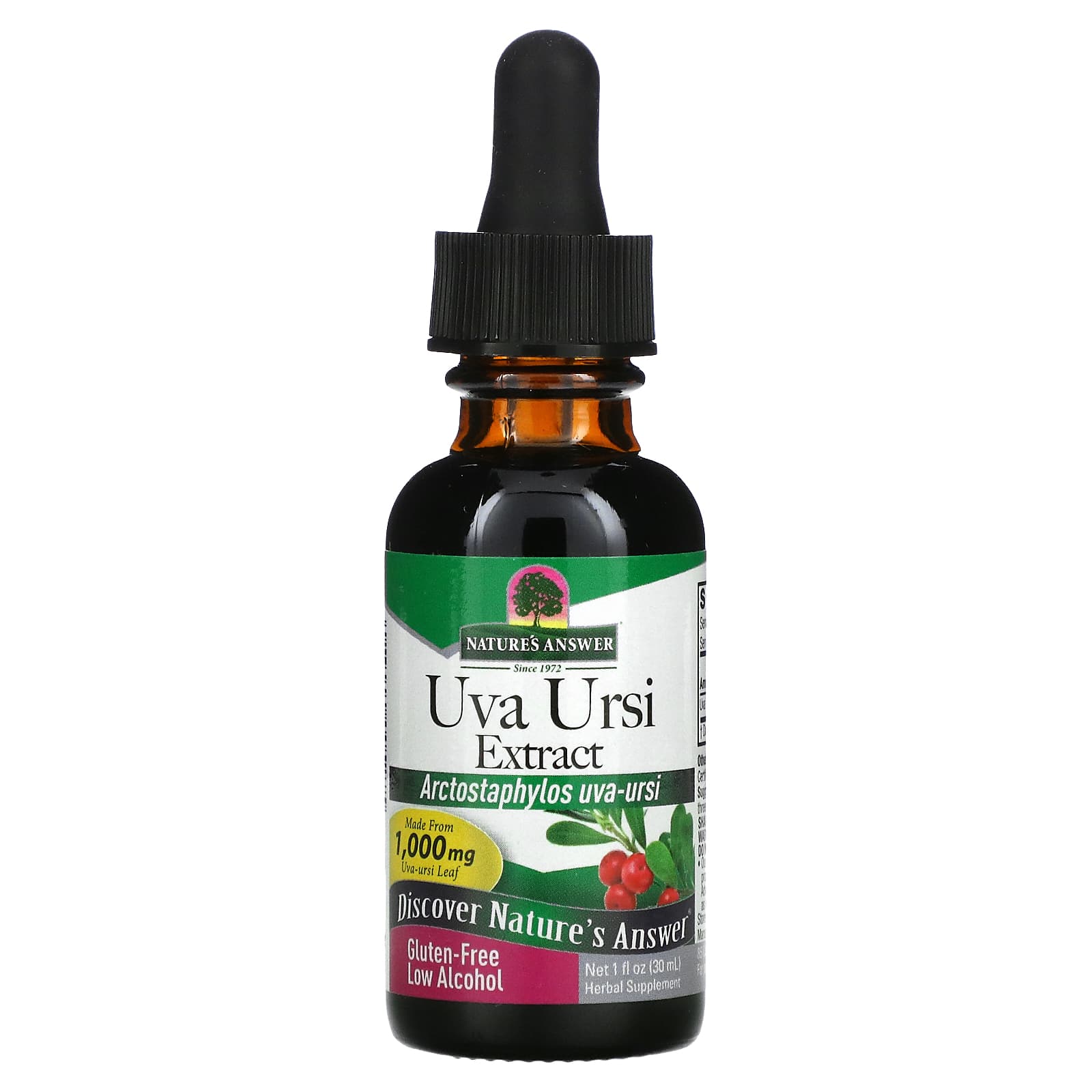 Nature's Answer-Uva Ursi Extract-Low Alcohol-1,000 mg-1 fl oz (30 ml)