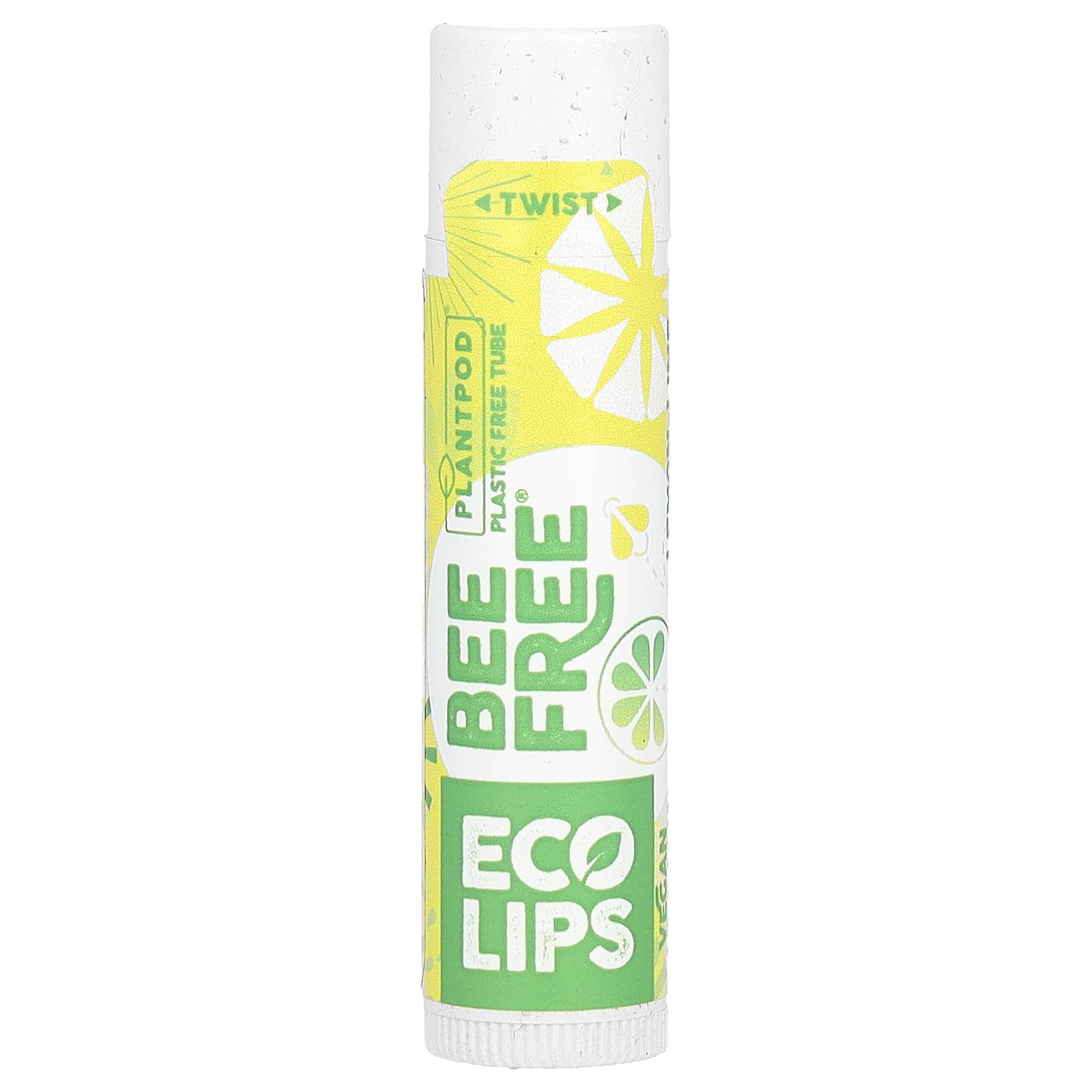 Eco Lips-Bee Free-Vegan Lip Balm-Lemon-Lime-0.15 oz (4.25 g)