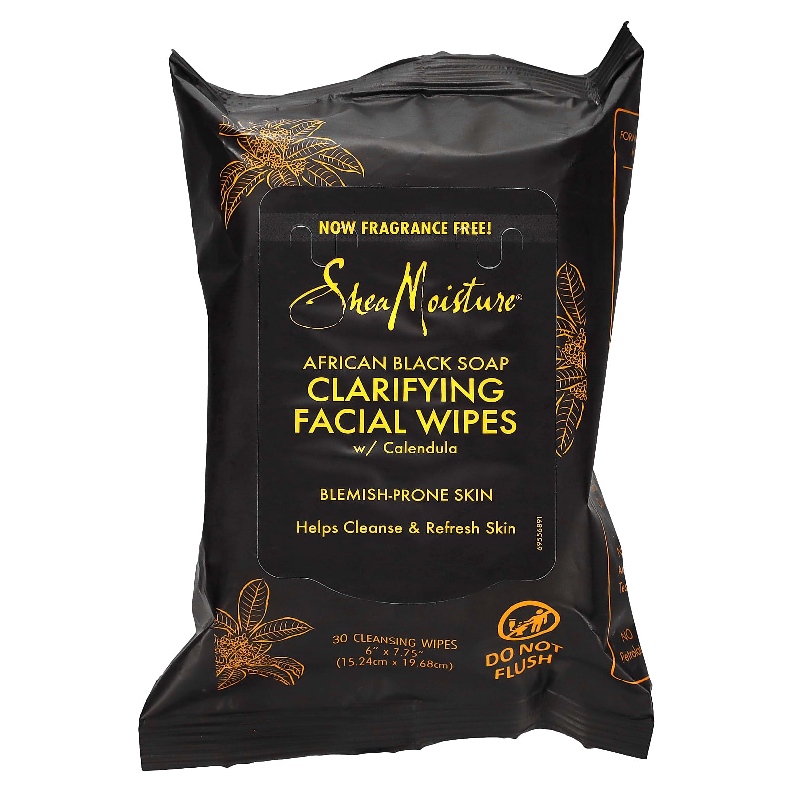 SheaMoisture-African Black Soap-Clarifying Facial Wipes-30 Cleansing Wipes