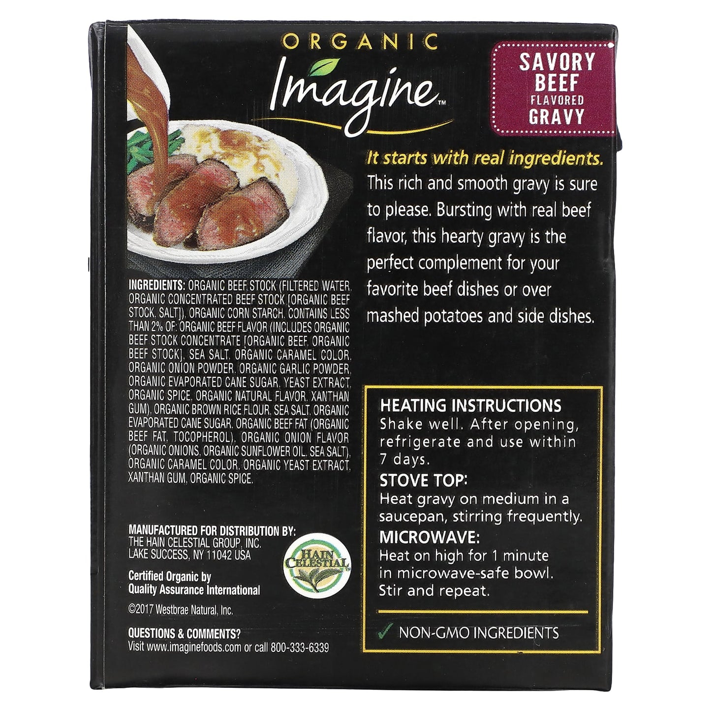 Imagine Soups, Organic Savory Beef Flavored Gravy, 13.5 oz (382 g)